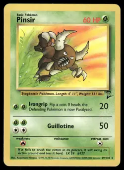 Pokemon Cards Pinsir 29/130 Base Set 2 WOTC Rare LP - Image 1
