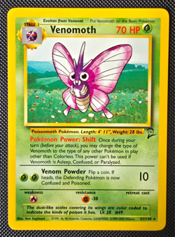 Pokemon WOTC Card - Venomoth - Base Set 2 - Non-Holo Rare - 31/130 - NM - Image 1