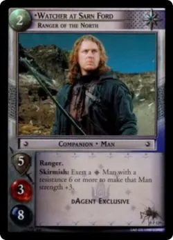 LOTR TCG 0P129 Watcher at Sarn Ford ROTN Foil NM/MINT A Top Shelf Card - Image 1