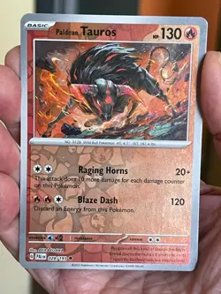 POKEMON PALDEAN TAUROS 028/193 UNCOMMON REVERSE HOLOFOIL PALDEA EVOLVED NM CARD - Image 1