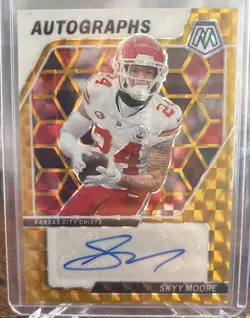 2024 Panini Mosaic Autographs Mosaic /10 GOLD Skyy Moore #AM-SME Auto RC SSP - Image 1