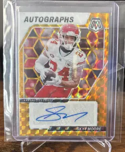 2024 Panini Mosaic Autographs Mosaic /10 GOLD Skyy Moore #AM-SME Auto RC SSP - Image 2
