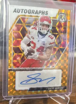 2024 Panini Mosaic Autographs Mosaic /10 GOLD Skyy Moore #AM-SME Auto RC SSP - Image 3