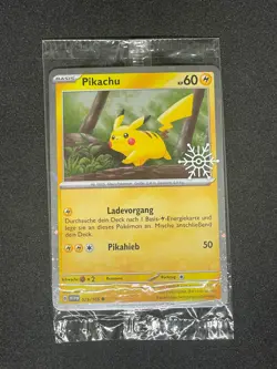 Pikachu MEW 025/165 Holiday Calendar 2025 Cosmos Holo Snowflake 151 DE Sealed - Image 2