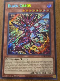 Yugioh Chaos Origins Black Chaos CORI-EN001 Secret Rare 1st Edition - Image 1