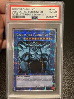 Yu-Gi-Oh! Obelisk The Tormentor LC01-EN001 Quarter Century 25th PSA 8 Misprint - Image 1