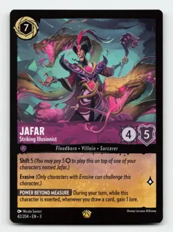 Jafar Striking Illusionist 42/204 Into the Inklands Lorcana Card - Image 1