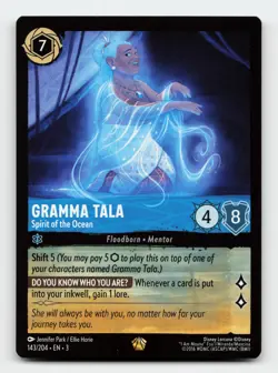Gramma Tala Spirit of the Ocean 143/204 Into the Inklands Lorcana Card - Image 1