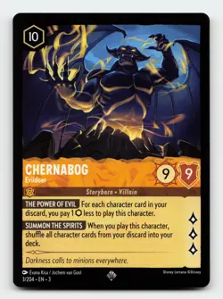 Chernabog 3/204 Super Rare Into the Inklands Lorcana Card - Image 1