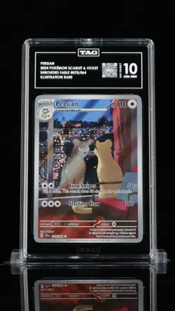 Pokemon TCG Persian Shrouded Fable Holo Illustration Card 078/064 TAG 10 - Image 1