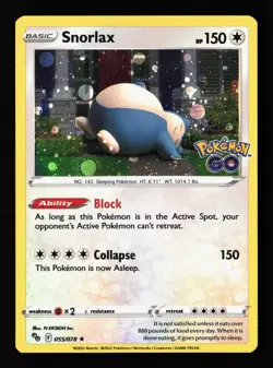 Snorlax (Cosmos Holo) 055/078 Holo Promo Pokemon Card - Image 1