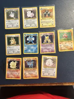 Pokemon TCG Base Set 18-Card Lot 1999 Holo Chansey and Ninetails - Image 1