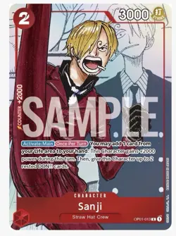 Sanji (Alternate Art) OP01-013 One Piece Promotion Cards NM One Piece Card TCG - Image 1