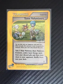 Vintage Pokemon Card Town Volunteers Trainer Card 136/147 - Image 1