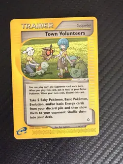 Vintage Pokemon Card Town Volunteers Trainer Card 136/147 - Image 2