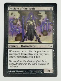 Disciple of the Vault 62 Common Mirrodin Magic: The Gathering Near Mint - Image 1