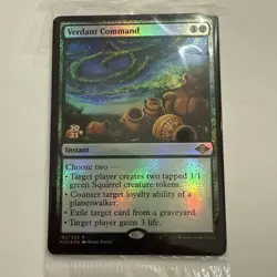 Verdant Command FOIL Prerelease Promo SEALED Modern Horizons 2 MH2 MTG Rare Mint - Image 1