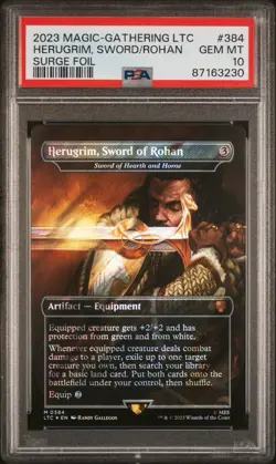 PSA 10 Herugrim, Sword of Rohan SURGE FOIL MTG Lord Of The Rings Magic - Image 1