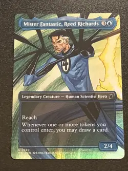 MTG Marvel Super Heroes Mister Fantastic, Reed Richards Borderless Foil 0320 - Image 3