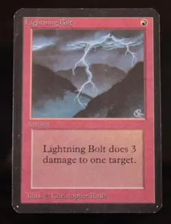 MTG Lightning Bolt Alpha Edition Common MAGIC: THE GATHERING - Image 3