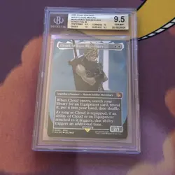 Cloud, Midgar Mercenary Borderless Surge Foil 0520, MTG Final Fantasy GM BGS 9.5 - Image 1