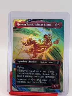 Human Torch, Johnny Storm [Borderless Foil] #321 Magic Marvel Super Heroes - Image 1