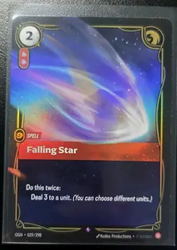 Riftbound League Of Legends Origins Foil Card OGN 029 Falling Star - Image 1