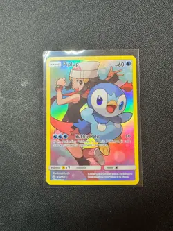 Pokemon TCG Piplup Holo Secret Rare Card Cosmic Eclipse 239/236 NM - Image 1