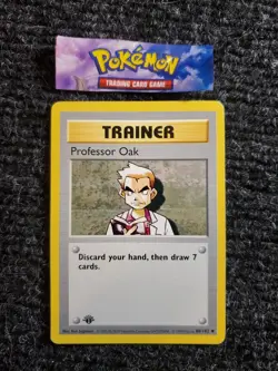 Pokemon Card - Professor Oak - Shadowless - 1st Edition - Base Set 88/102 NM - Image 1