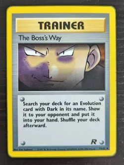 The Boss's Way Pokemon Card, Base Set Team Rocket, WOTC 2000, Near Mint - Image 1