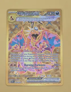 Pokemon TCG Gold Charizard EX Holo Card 228/197 Sv03: Obsidian Flames 353 - Image 1