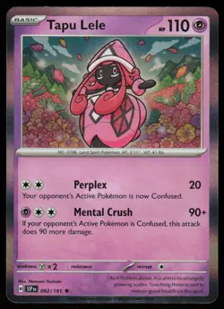 Tapu Lele 092/191 Rare Surging Sparks Pokemon Holo Near Mint - Image 1