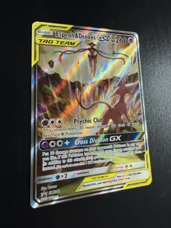 Pokemon TCG Espeon & Deoxys GX Tag Team SM240 Englisch Promo NM - Image 2