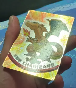 1999 Topps #06 Charizard Holo Foil TV Animation Series 1 Pokemon Blue Logo - Image 3