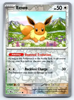 Pokemon Eevee SV: Prismatic Evolutions PRE Reverse Holo 074/131 NM TCG - Image 1