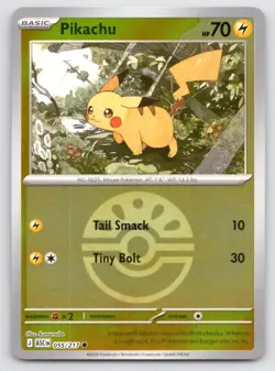 Pokemon Pikachu (Friend Ball) Ascended Heroes ASC REVERSE HOLO C 055/217 NM - Image 1