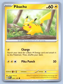 Pokemon Pikachu SV: Scarlet & Violet 151 MEW 025/165 NM - Image 1