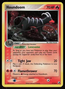 Pokemon Houndoom 7/115 Unseen Forces Holo Rare Holo Near Mint - Image 1
