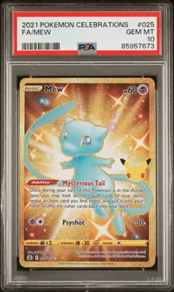 Pokemon PSA 10 Mew Full Art 025/025 Celebrations 2021 Inglese 🇬🇧 - Image 4