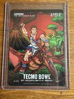 Bo Jackson Battle Arena Tecmo Bowl GRONK 8-bit Art #ALT11 ROB GRONKOWSKI SSP - Image 1
