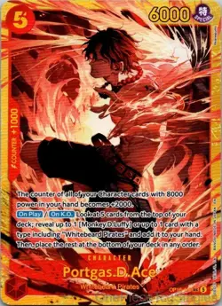 PORTGAS.D.ACE (118) OP16-118 SEC THE TIME OF BATTLE ONE PIECE - Image 1