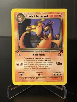 Pokemon Team Rocket 1st Edition Dark Charizard 21/82 Non-Holo Rare Card - Image 1
