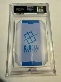 GQuuuuuux ( Omega Psycommu) LR+ Gundam Card Game PSA 10 POP 27 - Image 2