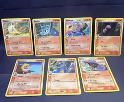 Lot Of 7 Vintage 2005-2006 Pokemon Fire Type Delta Species Cards HP - Image 1