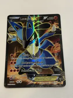 Pokemon Lucario EX Holo Full Art Rare Card Furious Fists 107/111 Lightly Played - Image 1