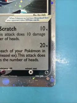 2003 Pokemon Sneasel ex EX Ruby & Sapphire Holo Ultra Rare Card 103/109 NM. - Image 3