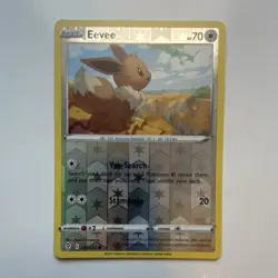 Pokemon Eevee TCG Evolving Skies Reverse Holo Card 125/203 - Image 1