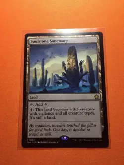 MTG Magic The Gathering Soulstone Sanctuary FDN Rare Land - Image 1