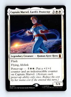 Captain Marvel, Earth's Protector 0011 (M) MTG Marvel Super Heroes (MSH) - Image 1