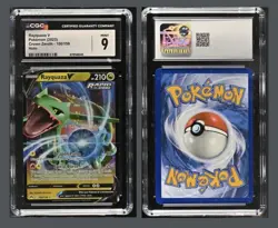 Pokemon Rayquaza V CGC 9 Crown Zenith 100/159 Ultra Rare Holo Mint Slab - Image 3